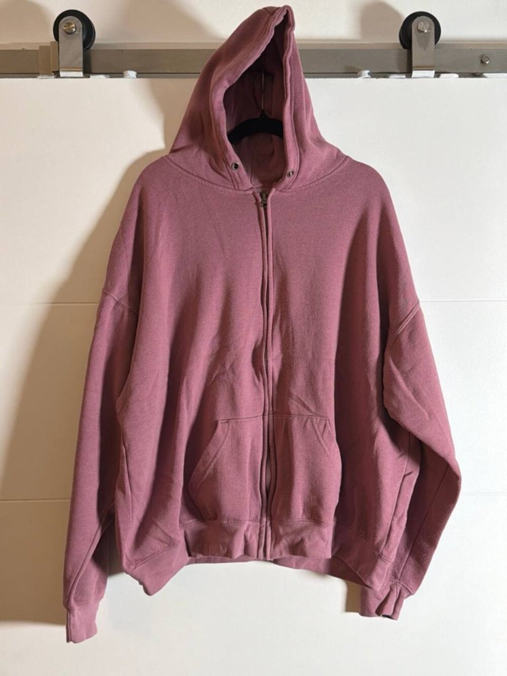 Pink Zip-Up Hoodie | Unisex (Size XL) | Pink